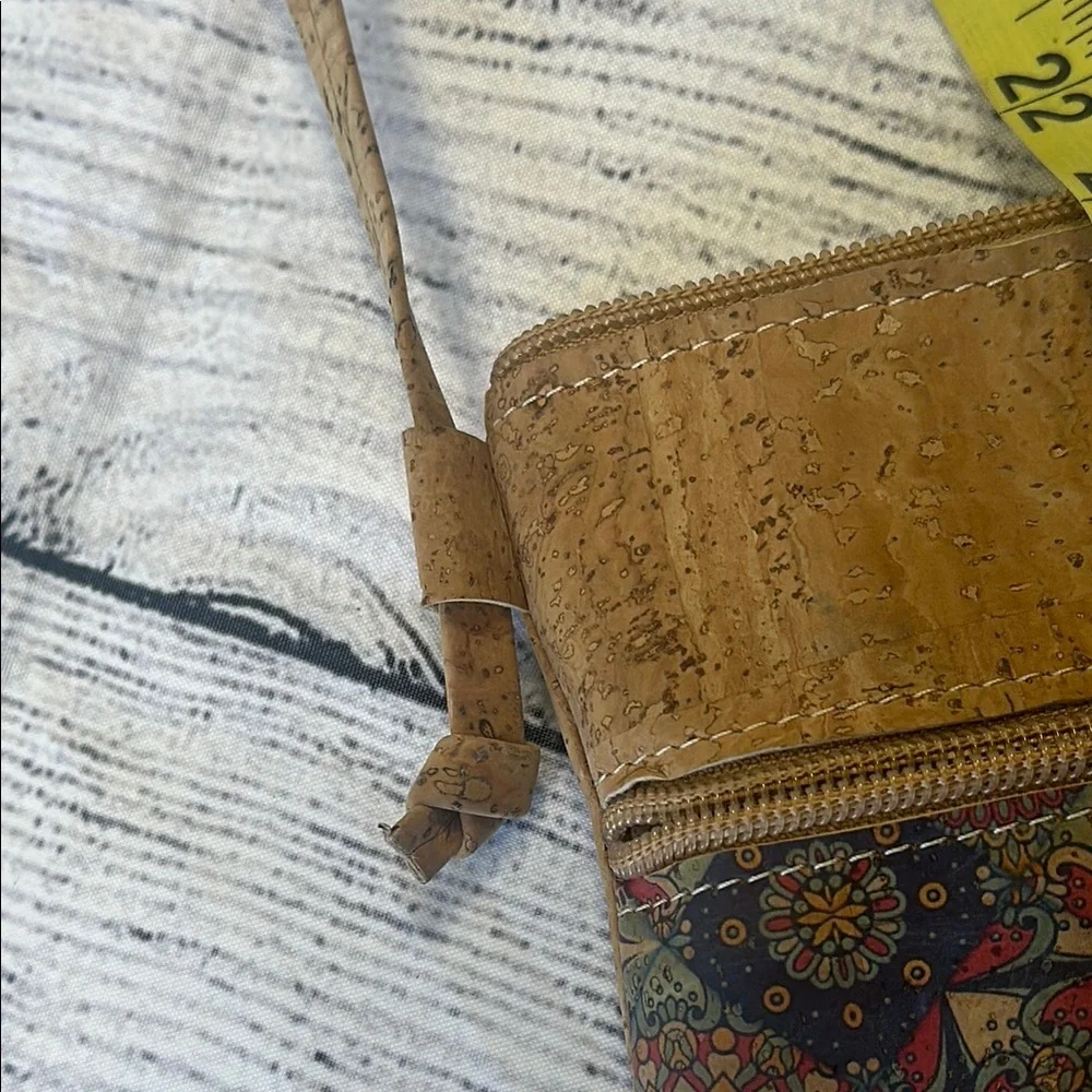 Pure Cork Crossbody Bag with Colorful Pattern - Picture 11 of 12